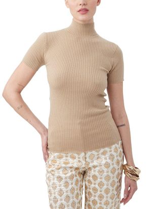 Trina Turk Armeni Mock Neck Wool Sweater