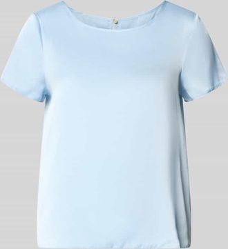 Rinascimento Rinascimento Satinshirt mit Rundhalsausschnitt in Hellblau, Gr&ouml;&szlig;e XS