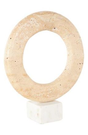 Uma Circular Marble Sculpture in Cream Multi at Nordstrom Rack