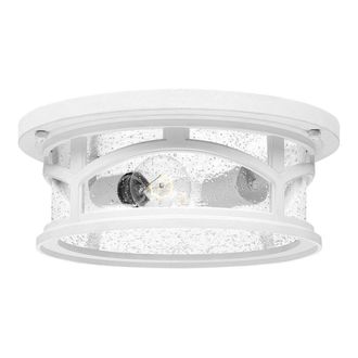 Netlighting Marblehead Outdoor 2 Light Flush Mount White IP44 E27