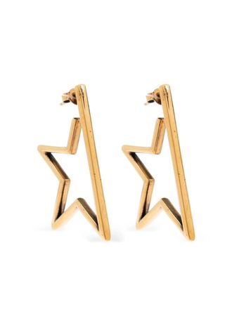 Golden Goose Orecchini doca doro con il contorno della stella