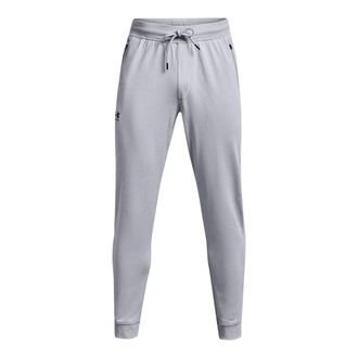 Under Armour Mens Tricot Joggers Pants, Mod Gray Full Heather (011)/Black, Large
