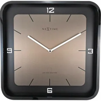 NeXtime 3518ZW orologio de orologio da tavolo o da parete de quarzo Quadrato Nero, Marrone - Nextime