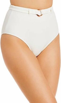 Faithfull The Brand Ravyn High Waist Bikini Bottom In White