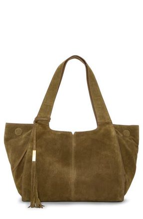 Vince Camuto Aleah Suede Tote in Reishi at Nordstrom