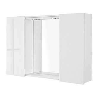 Feridras Feridras - Specchiera da Bagno 2 Ante con Faretti Led Stella Colore: Bianco Lucido