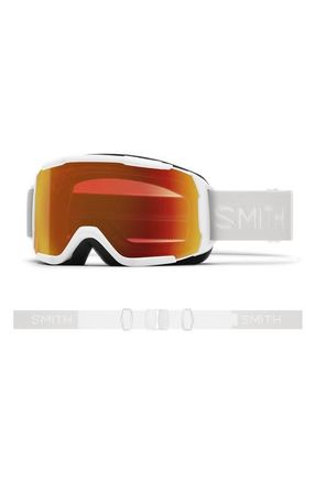 Smith Showcase Over the Glass ChromaPop 175mm Goggles in White Vapor /Chromapop Red at Nordstrom