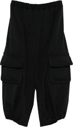 Comme Des Garçons Broek met elastische taille - Zwart