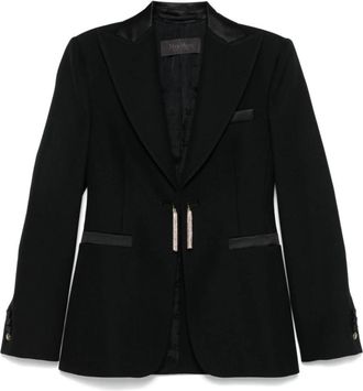 Max Mara Elegante wollen single-breasted jas - Dames - Blazers - Zwart - XS - Wol - Jassen