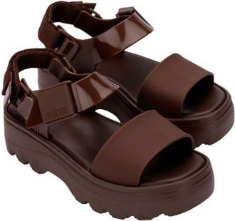 Melissa Kick Off Platform Sandal in Brown at Nordstrom, Size 10