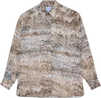ottod'Ame Viscose Shirt - Dames - Overhemden - Bruin - M - Overhemden
