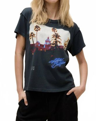 Daydreamer Eagles Hotel California Reverse Gf Tee In Vintage Black