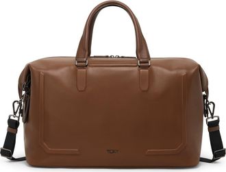 Tumi Harrison Nelson Leather Duffle in Cognac Bombe at Nordstrom