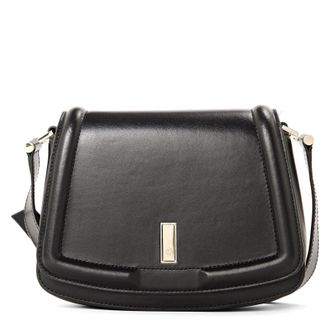 HUGO BOSS Womens Accessories Ariell Saddle Bag, Luxurious Cow Skin Handbag in Black - One Size