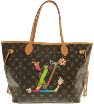 Louis Vuitton Tweedehands Canvas Louis Vuitton tassen - Dames - Vintage Shopper - Bruin - ONE Size - Vintage
