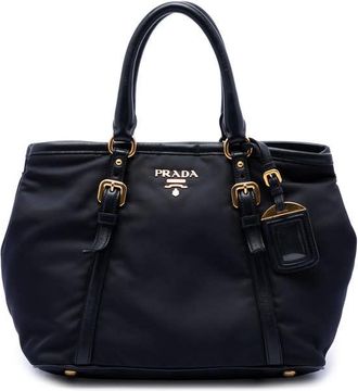 Prada Pre-owned Prada Soft Calf Trimmed Tessuto Satchel Ladies 0RV7QOFIEM05U8TH