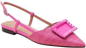 Linea Paolo Carmen Slingback Pointed Toe Flat in Fuchsia at Nordstrom Rack, Size 5.5