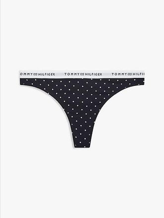 Tommy Hilfiger Tanga estampado con inscripci&oacute;n en la cintura