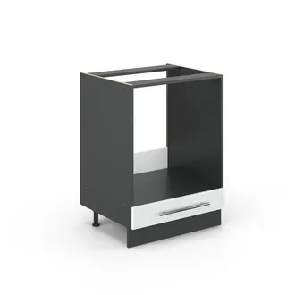 Vicco Armario Para Horno Empotrado Fame-line, Blanco Alto Brillo, 60 Cm Sin Encimera Vicco