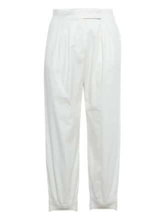 Max Mara pleated-front side-pockets trousers - White