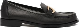 Ferragamo Zwarte Brits-ge&iuml;nspireerde mocassin schoenen - Dames - Loafers - Zwart - 39 EU - Leer - Schoenen
