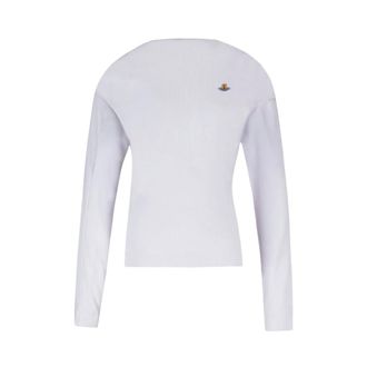 Vivienne Westwood Long Sleeve Tops, female, White, Size: S LS Hebo Top