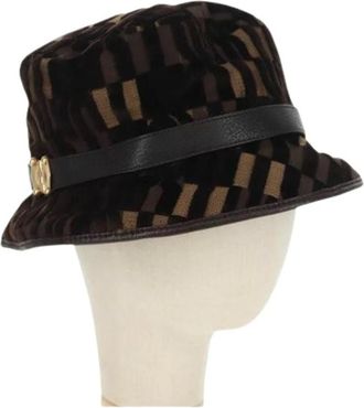 Miu Miu Pre-owned Accessories, female, Brown, Size: ONE SIZE Pre-owned Fabric Hat