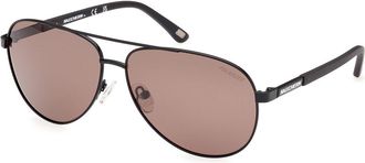 Skechers SE6365 Polarized 02H Mens Sunglasses Black Size 62