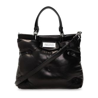 Maison Margiela Handbags, female, Black, Size: ONE SIZE Glam Slam Top Handle Bag With Crossbody Strap