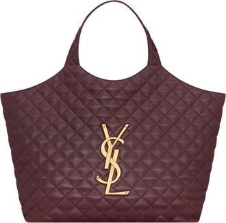 Saint Laurent Maroon Icare Large Tote