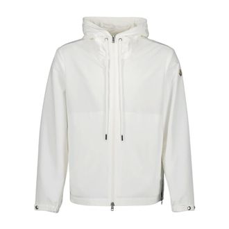 Moncler Zip-throughs, male, White, XL, Nylon Zip-Through Hoodie