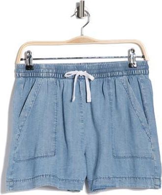 Splendid Marseille Drawstring Waist Chambray Shorts in Indigo Blue at Nordstrom Rack, Size X-Small