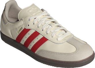 adidas Samba OG Sneaker in Off White/Scarlet/Gum5 at Nordstrom, Size 8.5
