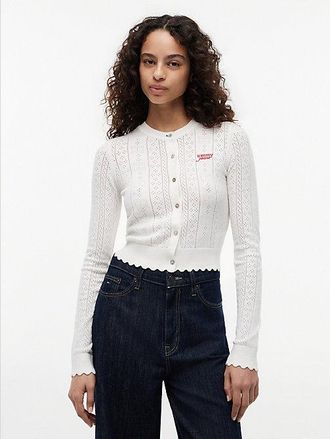 Tommy Hilfiger Slim Pointelle Flag Cardigan