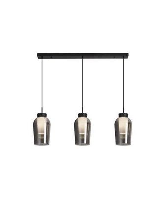 Mantra Mantra L&aacute;mpara De Techo Colgante De Cristal Nora 3 Luces El Champ E27 Base Recta 18 Cm - Blanco/madera, Negro/m&aacute;rmol, Oro/blanco