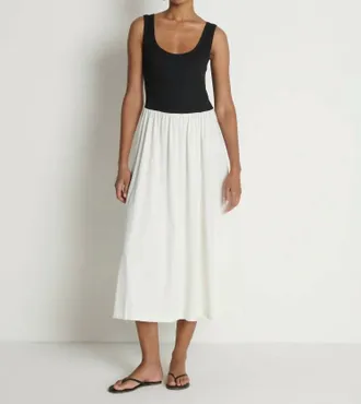 Nation Ltd Karla Midi Dress In Porcelain Color Block