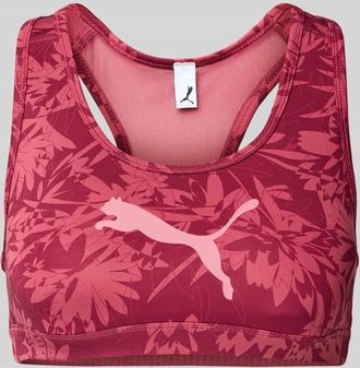 Puma Bustier mit Logo in Bordeaux, Gr&ouml;&szlig;e XS