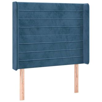 vidaXL Cabecero Con Orejas De Terciopelo Azul Oscuro 93x16x118/128 Cm Vidaxl