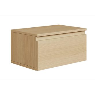 Selsey Selsey Bemmi -mesita De Noche Suspendida -49 Cm -roble De Lindberg