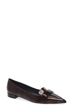 Stuart Weitzman Sovinnie Patent Loafer Flat in Dark Brown at Nordstrom Rack, Size 6