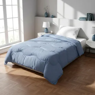 KASANOVA Trapunta invernale 1 piazza e mezza azzurra trama in rilievo