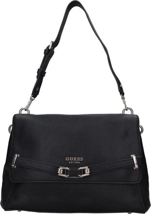 Guess Tassen, Dames, Zwart, ONE Size, Leer, Silvye Flap Schoudertas
