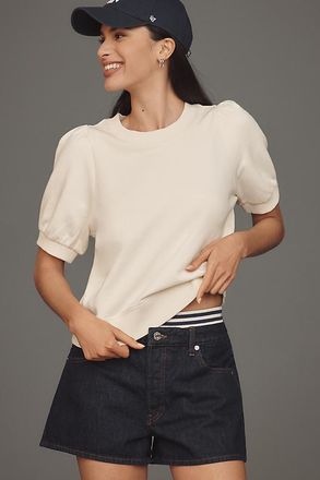 Maeve Puff-Sleeve Sweatshirt Tee