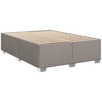 vidaXL Cama Sin Colch&oacute;n Tela Gris Taupe 140x190 Cm Vidaxl