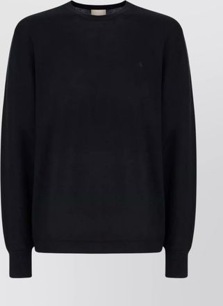 Calvin Klein wool crewneck sweater with ribbed cuffs and hem