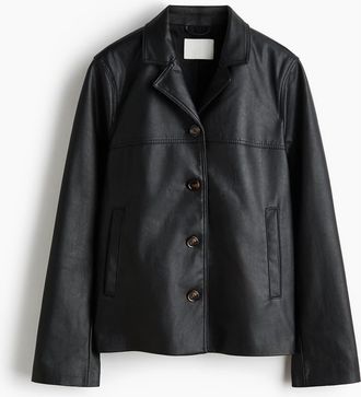 H&M Coated Jacket in Black at Nordstrom, Size Xx-Large