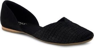 Toms Gemma dOrsay Flat in Black Textured at Nordstrom, Size 8.5