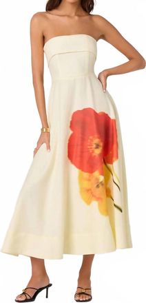 Astr Ximena Floral Strapless Maxi Dress