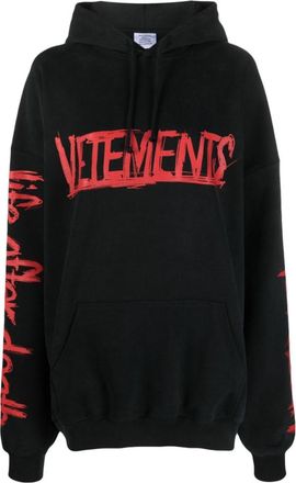 VETEMENTS Black Cotton Hoodie