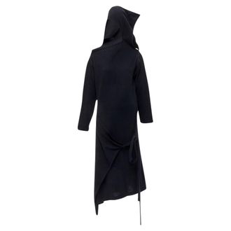 Comme Des Gar&ccedil;ons Comme Des Garcons s asymmetric neckline hooded dress